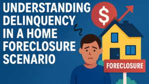 Delinquency in a Home Foreclosure Scenario