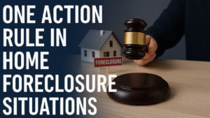 One Action Rule in Home Foreclosure Situations